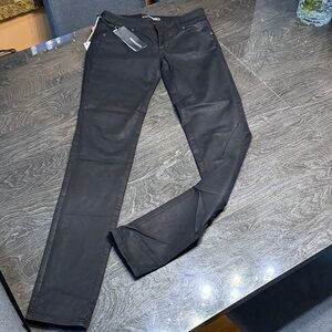 Black Skinny Coated Jeans